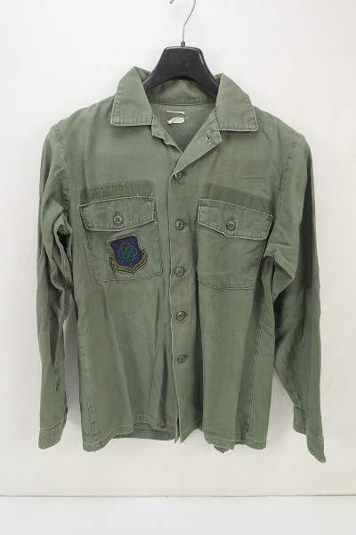 US Army Shirt Vietnam Utility Cotton Sateen OG-107 15½ x 33 Field Shirt 1975