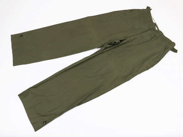 Single piece - Original US ARMY WW2 M1943 Field Trousers M43 Field Trousers OD with measurements (S)
