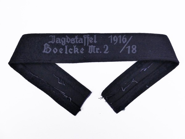 Luftwaffe sleeve band Jagdstaffel Boelcke No.2 1916/18 print on felt folded over
