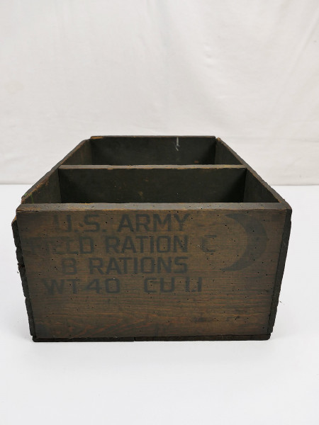 Original US ARMY rations Field Ration Type C wooden box rations box jeep