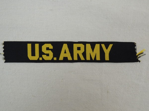 US Army Korea Vietnam badge black yellow woven