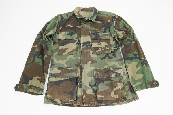 US Army USMC Field Shirt Coat Hot Weather Camouflage Woodland - Small Regular