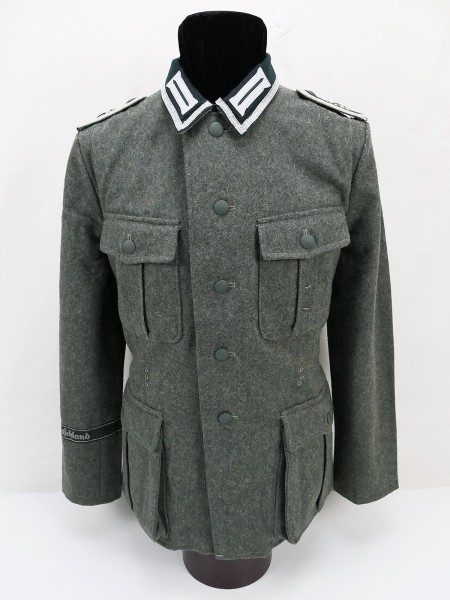 Wehrmacht M36 field blouse Großdeutschland uniform sleeve band collar mirror braid epaulettes size 48