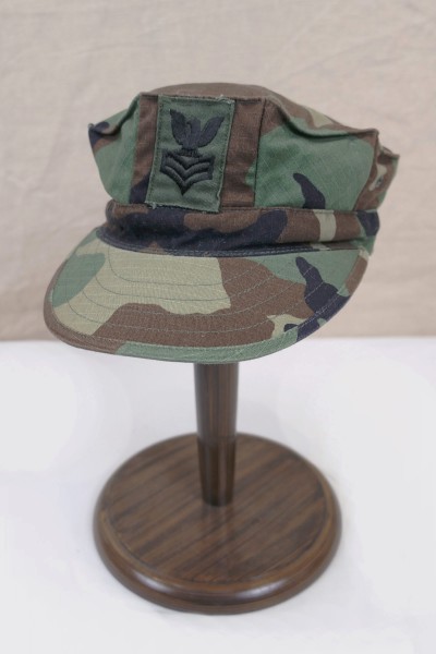 US ARMY NAVY Cap Utility Woodland Camouflage Ripstop Fieldcap Small