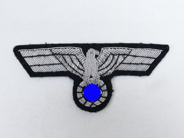 Wehrmacht Uniform Breast Eagle Silver Thread Embroidered Officer for Tank Jacket