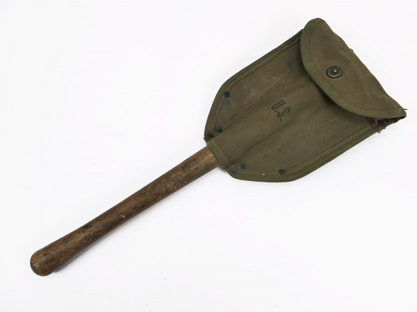 ORIGINAL US ARMY WW2 Folding Spade AMES 1944 with Pocket Entrenching Tool