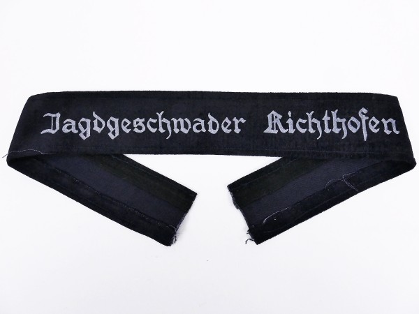 Luftwaffe sleeve band fighter squadron Richthofen print on velvet felt