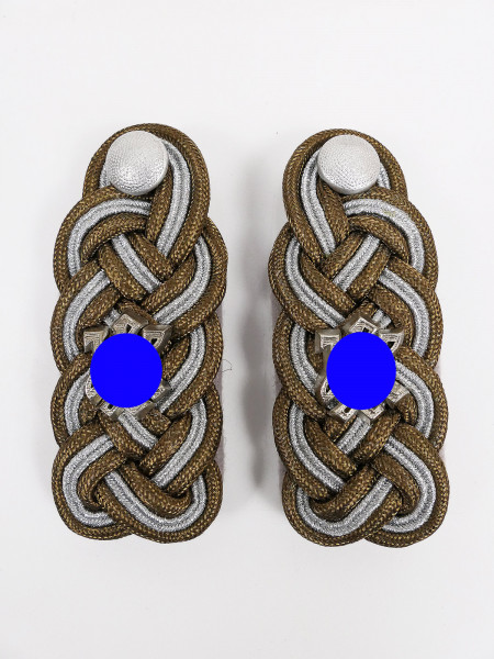 Waffen SS epaulettes LAH Leibstandarte shoulder boards Brigadeführer / Generalmajor with loop