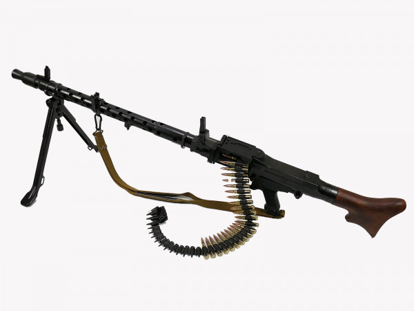 Wehrmacht machine gun MG34 deco model with carrying strap and MG belt special conversion 23/01 0025