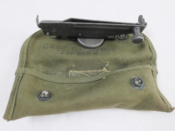 US ARMY TOOL M15 Garand M1 Rifle Sight Grenade Launcher Visor Attachment + Pouch Case Carrying
