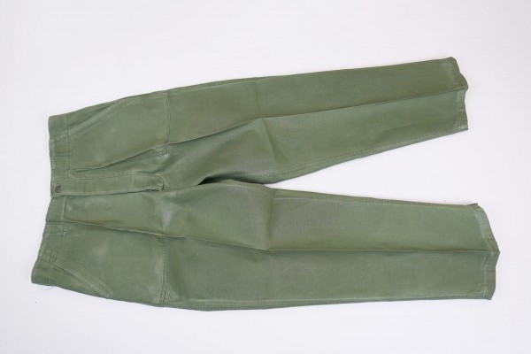 US ARMY Type I Vintage Trousers OG 107 Vietnam Pants Sateen Green - Size 38x33