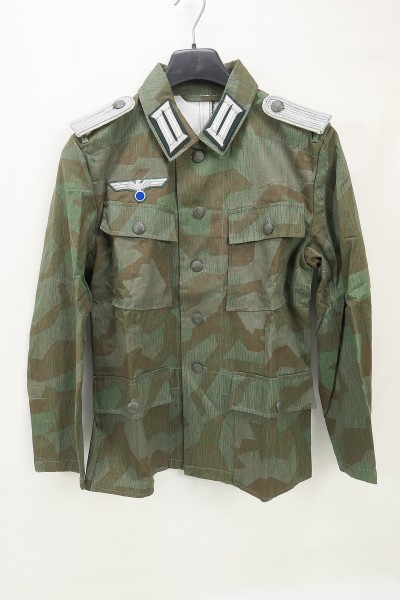 Wehrmacht Camouflage Jacket First Lieutenant Splinter Camouflage Field Jacket Four Pocket Skirt from museum liquidation