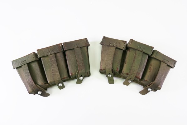 1x pair of cartridge pouches for loading clips carbine K98 with camouflage paint #4