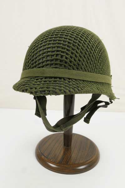 Danish TYP M1 steel helmet helmet with liner and helmet net camouflage cover - Denmark 80s