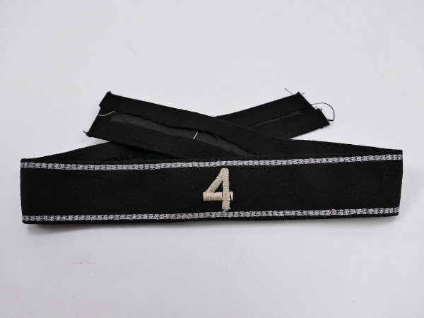 General SS sleeve band " 4 " sleeve stripes embroidered for black uniform M32