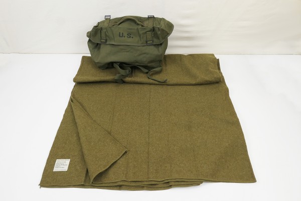#9 US Pack Field Cargo M-1945 Bag + US Wool virgin Blanket Blanket