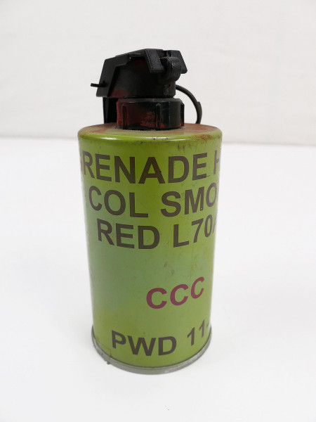 US ARMY DEKO smoke grenade Grenade hand signal col smoke RED L70A grenade