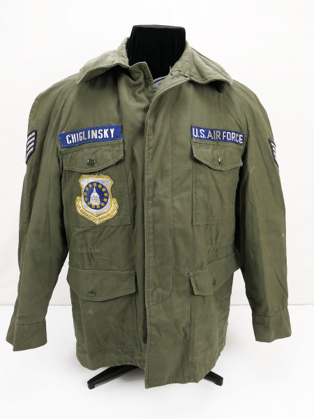 #1/ Original USAF M-1961 Parka / Coat Men's Size MEDIUM Field Jacket 1966 + Teddy Lining Liner