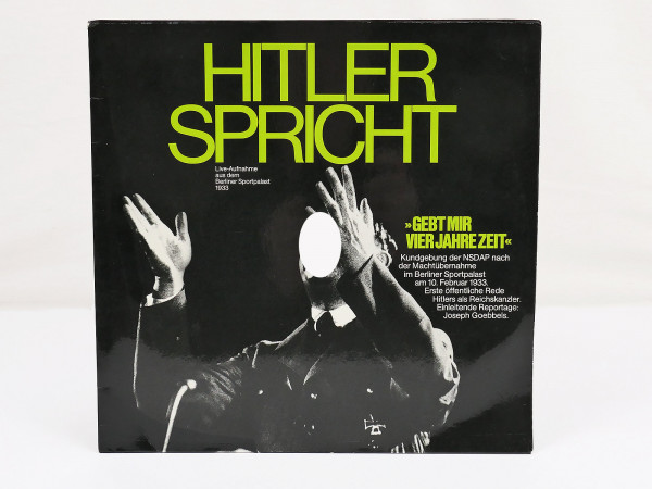 #B Audio document Contemporary history LP 3rd Reich Hitler speaks episode 1 Berlin Sports Palace 1933 Speech