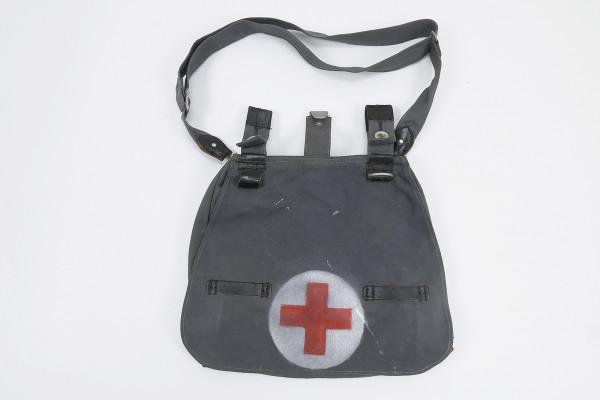 #C WL haversack Red Cross medic blue-grey with carrying strap type Luftwaffe WW2 LW