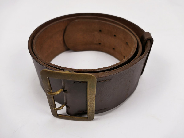 Original double spike belt general / early party brown belt leather belt 115cm - width 60mm