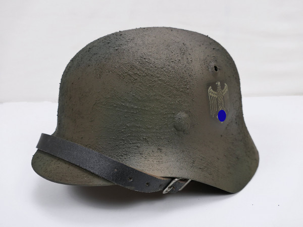 Wehrmacht camouflage steel helmet M35 M40 Tarnhelm SD Gr.57/58 Rauhtarn Westfront camo