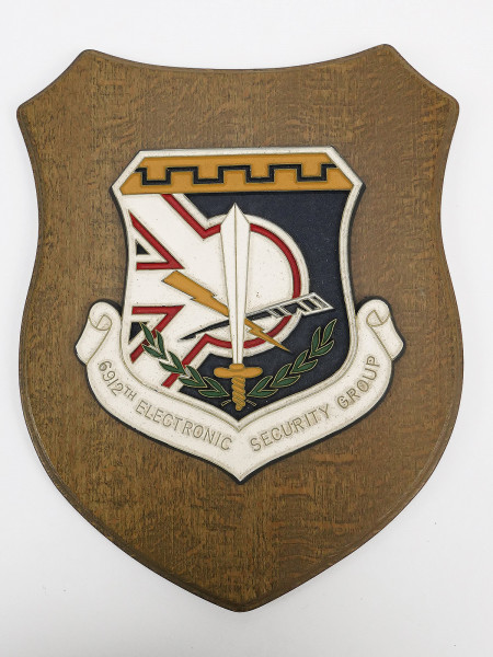 Commemorative wall plaque USA US Air Force 6912th Electronic Security Group Allies