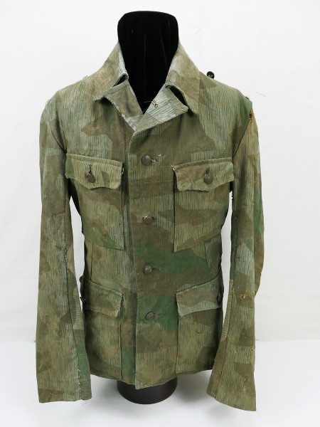 Wehrmacht camouflage jacket front production splinter camouflage field jacket four-pocket skirt from museum liquidation