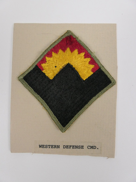 Original US ARMY WW2 Insignia Badge Western Defense Command Patch - U.S. Command / Special Units