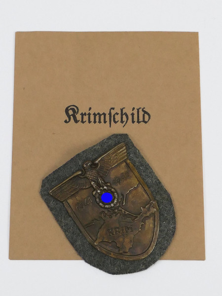 Wehrmacht sleeve shield Crimea 1941 1942 Crimea shield F.A.B. with award bag