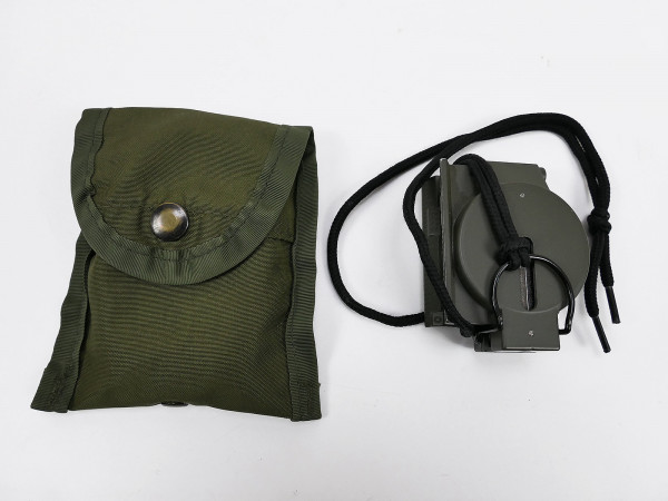 US Army compass & carrying case / Kompass mit Nylon Kompasstasche Vietnam bis Neuzeit