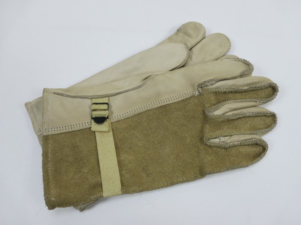 US Military Work Gloves Heavy Duty Cattlehide Leather Gloves MG Gunner Work Gloves Size 4