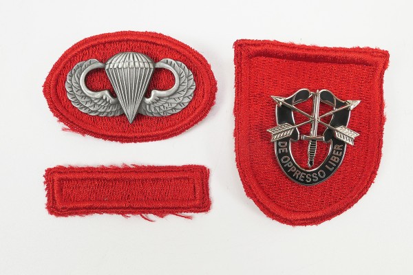 US Parachute Jump Wing oval - Beret Patch - Candy Bar Special Forces 7th SFG (A)