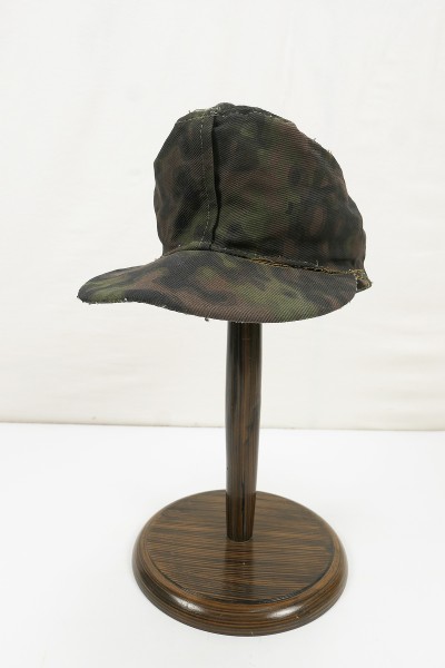#2 Waffen SS front production mix sycamore smoke camouflage field cap size 59 camouflage cap from museum