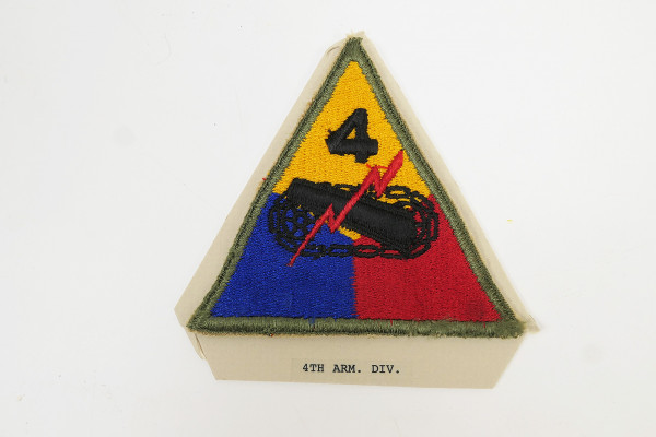 US ARMY WW2 patch sleeve badge 4th Armored Division Panzer Division 1941-1947