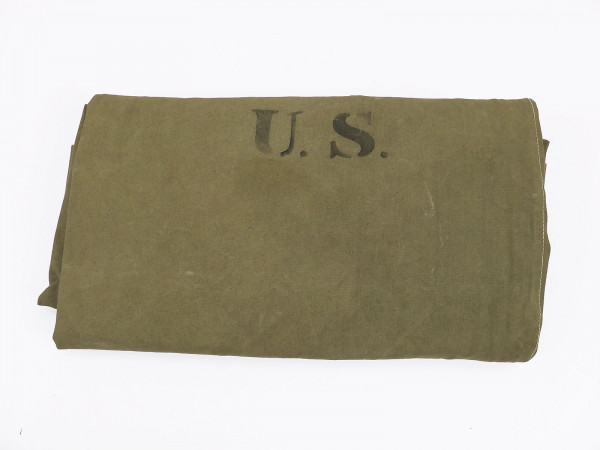 Original US Army WW2 khaki tarpaulin tent shelter canvas