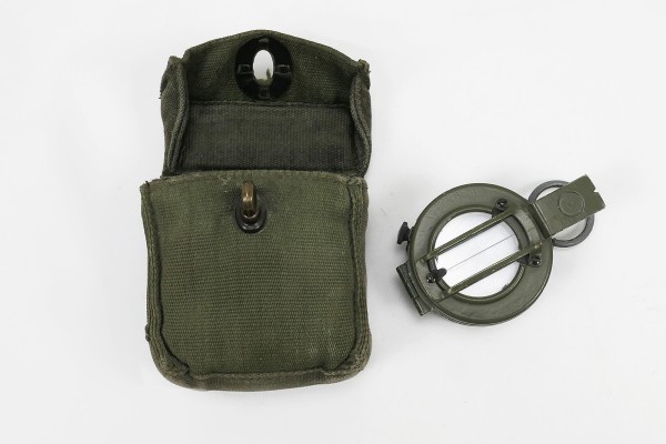 Original US Army Vietnam Compass + Pouch / Compass with bag