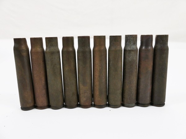 WW2 Reichswehr Wehrmacht 10x empty shells 8x57 ammunition case 30s (mess.)