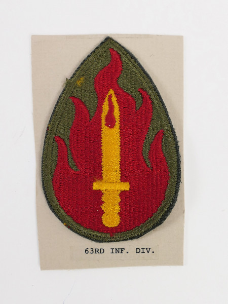 Original US ARMY WW2 Infantry Division Badge Patch - 63rd Infantry Division Badge