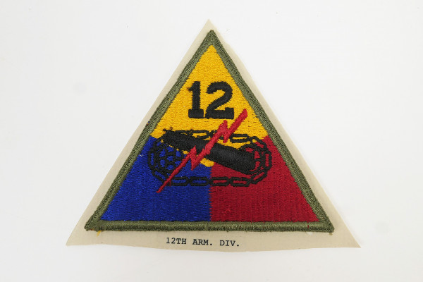 US ARMY WW2 Patch Sleeve Badge 12th Armored Division Panzer Division 1941-1947