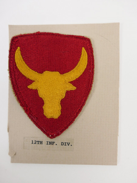 Original US ARMY WW2 Infantry Division Badge Patch - 12th Infantry Division Badge