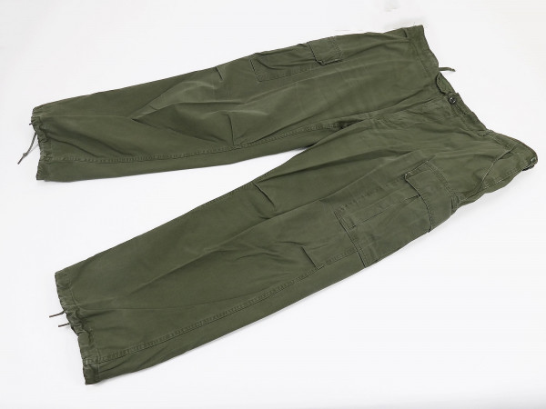 US ARMY Vietnam Original Trousers Man's Cotton WR Poplin Rip Stop OG 107 Field Trousers Size XL 1969 !!!