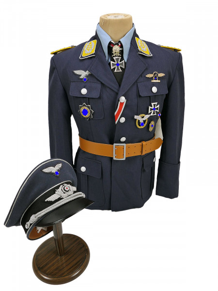 Luftwaffe Uniform Ensemble Colonel Hans-Ulrich Rudel Uniform and peaked cap