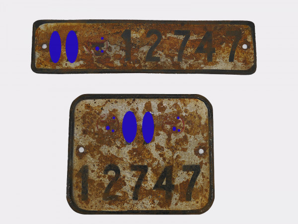 Waffen SS set license plate KFZ license plate Kübelwagen VW82 Schwimmwagen VW166