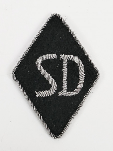 SD rhombus sleeve rhombus officer black silver thread