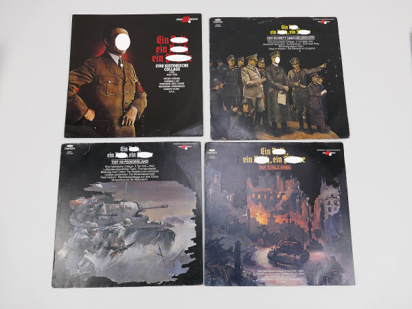 4x sound document contemporary history LP 3rd Reich Adolf Hitler Ein Volk ....Part 1-4 Schallplatte