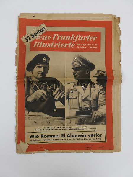 Neue Frankfurter Illustrierte 32-page newspaper September 1949 ROMMEL / MONTGOMERY magazine