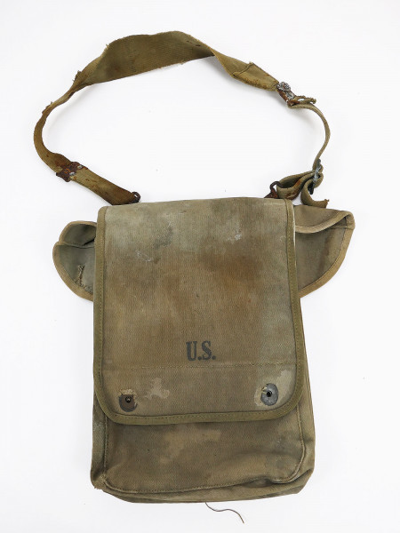 US ARMY WW2 map pouch barn find Bastogne with carrier name 2nd Lt. Danielson