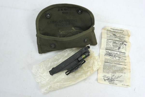 US ARMY TOOL M15 Garand M1 Rifle Sight Grenade Launcher Sight Attachment + Pouch Case Carrying