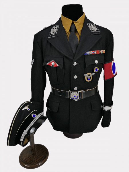 Black uniform ensemble General SS M32 based on Heinrich Himmler RFSS